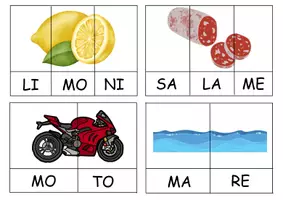 anteprima - Materiale di supporto/inclusione - PUZZLE DI SILLABE - Pagina 3