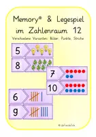 Vorschau - Arbeitsblätter - Memory® Legespiel Zahlenraum 12 - Deckblatt