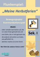 Vorschau - Spiele - Flunkerspiel: Meine Herbstferien (Spiel, Bewegungsspiel, Herbst, Klassenleitung, Klassenrat, Klassengemeinschaft) - Deckblatt