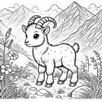 Vorschau - Mal- und Bastelvorlagen - Steinbock Ausmalbilder (50 Malvorlagen) inkl. Stundenentwurf (PDF) - Seite 1