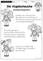 Vorschau - Unterrichtsreihen - Herbstgedicht „Die Vogelscheuche“ von Christian Morgenstern – Gedichterarbeitung für Deutsch Grundschule (Klasse 2–4) - Seite 3