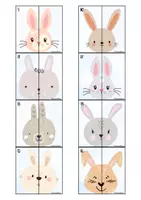 Vorschau - Arbeitsblätter - 🐰 Hase Puzzle Frühling Ostern schau genau Freiarbeit - Seite 3