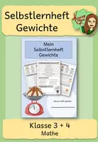 Vorschau - Arbeitsblätter - Selbstlernheft - Gewichte (g,kg,t - Klasse 3) - Deckblatt