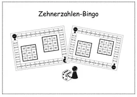 Vorschau - Arbeitsblätter - Zehnerzahlen Bingo - Deckblatt