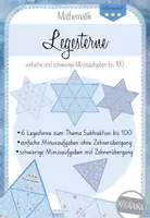 Vorschau - Spiele - Legesterne - Minus - Subtraktion - 6 Mathesterne - Mathe 2. Klasse - Deckblatt