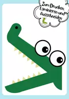 Vorschau - Mal- und Bastelvorlagen - Vergleichszeichen Krokodil zum Drucken & Laminieren 📚🐊 - Seite 3