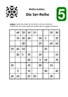 Vorschau - Spiele - Mathe-Sudoku (Einmaleins): 5er-Reihe (mit Lösung) - Deckblatt
