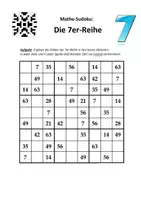 Vorschau - Spiele - Mathe-Sudoku (Einmaleins): 7er-Reihe (mit Lösung) - Deckblatt