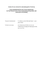 Vorschau - Stundenentwürfe - Unterrichtsentwurf Cybermobbing / So verhalten wir uns beim Chatten - Deckblatt