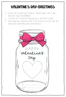 Vorschau - Mal- und Bastelvorlagen - Valentine’s Day Present Template - Geschenk Valentine’s Day - Seite 1