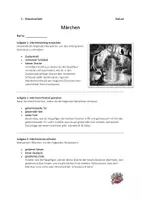 Vorschau - Klassenarbeiten - Märchen Klassen 5 - Klassenarbeit mit Erwartungshorizont (EHZ) Reizwortgeschichte - Seite 1