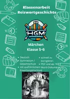 Vorschau - Klassenarbeiten - Märchen Klassen 5 - Klassenarbeit mit Erwartungshorizont (EHZ) Reizwortgeschichte - Deckblatt
