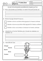 Vorschau - Arbeitsblätter - Frühblüher Erster Sachtext Lesen und Verstehen, Klasse 2, 3, Leseübung - Seite 2