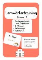 Vorschau - Stundenentwürfe - Lernwörtertraining Klasse 1 - Deckblatt