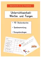 Vorschau - Unterrichtsreihen - Werfen und Fangen Klasse 1 und 2 - Deckblatt