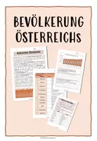Vorschau - Arbeitsblätter - BEVÖLKERUNG ÖSTERREICHS: ARBEITSBLÄTTER + CLIL Teil - Deckblatt