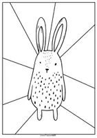 Vorschau - Mal- und Bastelvorlagen - 10 Ausmalbilder für Ostern: Malvorlagen mit Osterhasen und Pop Art-Designs - Seite 1