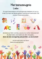 Vorschau - Poster - Schulnachricht Herzenszeugnis – wertschätzende Zeugnisvarianten - Seite 1