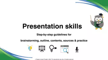 Vorschau - Arbeitsblätter - Presentation skills booster: Preparing, practicing and holding a presentation in English, with checklists & language support - Seite 1