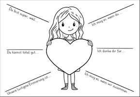 Vorschau - Arbeitsblätter - Karte zum Valentinstag ANLEITUNG + VORLAGEN Klasse 2,3,4 - Seite 3