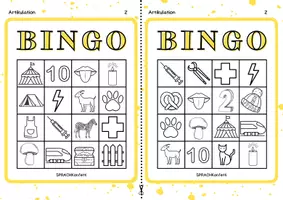 Vorschau - Mal- und Bastelvorlagen - Artikulationstraining Z Bingo Spiel - Seite 3