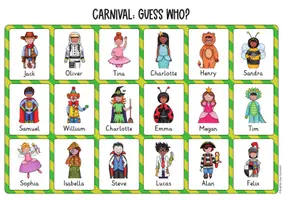 anteprima - Esercizi - Carnival Guess who? / Indovina chi? Edizione Carnevale (inglese) - Pagina 1