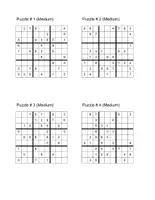 Vorschau - Arbeitsblätter - Sudoku medium und schwer - Deckblatt