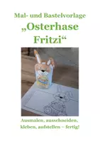 Vorschau - Mal- und Bastelvorlagen - Mal- und Bastelvorlage zu Ostern: Osterhase Fritzi - Deckblatt