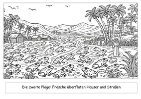Vorschau - Arbeitsblätter - Ausmalbilder zu den 10 Plagen - Seite 2
