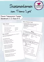 Vorschau - Arbeitsblätter - Stationenlernen "Lyrik" - 6-8 Stunden - Deutsch, Klasse 8-13 - Deckblatt