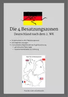 Vorschau - Arbeitsblätter - Die 4 Besatzungszonen - Deutschland nach dem 2. WK - Deckblatt