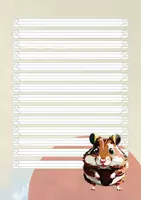 Vorschau - Arbeitsblätter - Briefpapier und Briefumschläge "Hamster" (4 Lineaturen) - Seite 2