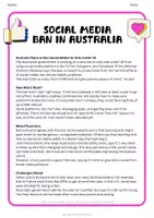 Vorschau - Arbeitsblätter - Social Media Ban Australia - Current Affairs - Seite 1