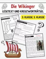Vorschau - Arbeitsblätter - Die Wikinger: Leseverständnis und Kreuzworträtsel mit Lösungen - Deckblatt