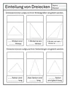Vorschau - Arbeitsblätter - Dreiecksarten - Dreiecke zeichnen und bestimmen - Seite 1