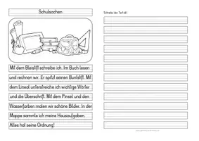 Vorschau - Stundenentwürfe - Schulsachen - Differenzierte Tafel-, Abschreib- und Ansagetexte - Seite 2