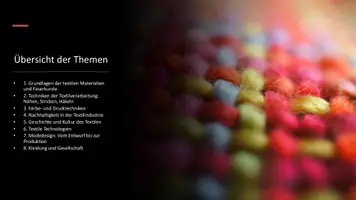 Vorschau - Präsentationen/Tafelbilder - Textiles Gestalten in Kunst - Unterrichtsmaterial - Seite 1