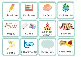 Vorschau - Poster - Tagestransparenz / Stundenplan (mint) - Seite 1