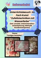 Vorschau - Stundenentwürfe - Unterrichtsbesuch Kunst Klasse 2 Wasserfarbe - Deckblatt