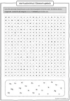 Vorschau - Arbeitsblätter - Chemische Elementsymbole - Suchsel - Deckblatt