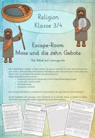Vorschau - Arbeitsblätter - Escape-Room Mose (Klasse 3) - Deckblatt