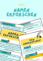 Vorschau - Stundenentwürfe - Namen erforschen Unterrichtseinheit - Deckblatt