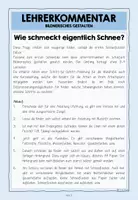 Vorschau - Stundenentwürfe - Wie schmeckt eigentlich Schnee? - Seite 1