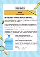 Vista previa - Unidades / Secuencias / Situaciones de Aprendizaje - 1 ESO MATE FRACCIONES RESUMEN Y 40 EJERCICIOS - Portada
