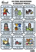 Aperçu - Jeux - HOUSEWORK & PRESENT SIMPLE – GO FISH (Colour and B&W) - Page 2