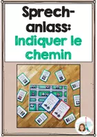 Vorschau - Stationenlernen - Sprechanlass: Indiquer le chemin (Wegbeschreibung) - Deckblatt