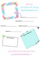 Vorschau - Anderer Materialtyp - Steckbrief Referendariat - 6 Designs - Deckblatt