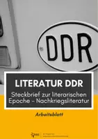 Vorschau - Arbeitsblätter - Epochensteckbrief Literatur der DDR - Deckblatt