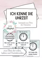 Vorschau - Spiele - Uhrzeiten Lesespiel - Uhr - Zeit - Spiel - Freiarbeit - Deckblatt