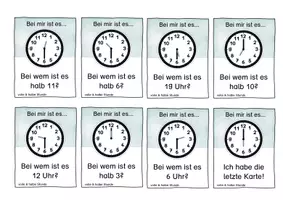 Vorschau - Spiele - Uhrzeiten Lesespiel - Uhr - Zeit - Spiel - Freiarbeit - Seite 3
